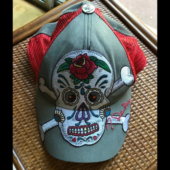 Ed Hardy Other - Ed Hardy Wannabe? “AS IS” Upcycle Opportunity? Dog Park Hat? Unisex Styl…